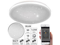 Ø mit Smarte Luminea Home 34 W, Control 18 WLAN-Sternen-Deckenleuchte cm 1350 lm, CCT-LEDs,