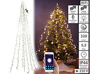 Unique WElinks USB-Mobile Bluetooth-LED-Lichterkette für Weihnachtsbaum-Dekoration 20 m, 200 LED Hochzeit Verfärbungs-Beleuchtung Party Weihnachten Dekoration Ornamente App-Fernbedienung 