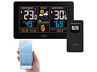 ; Funk-Wetterstationen mit Außensensor, WLAN und App, Wetterstationen mit Farb-Display, Funkuhr und Außensensor 