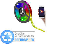 ; USB-WLAN-LED-Streifen-Set in RGB mit Sprach- & Soundsteuerung 