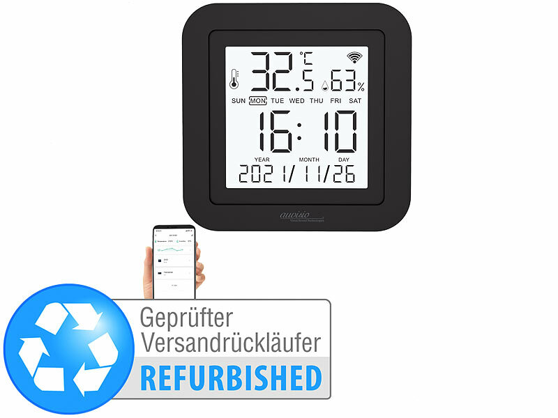; WLAN-Temperatur- & Luftfeuchtigkeits-Sensoren mit App-Auswertungen 