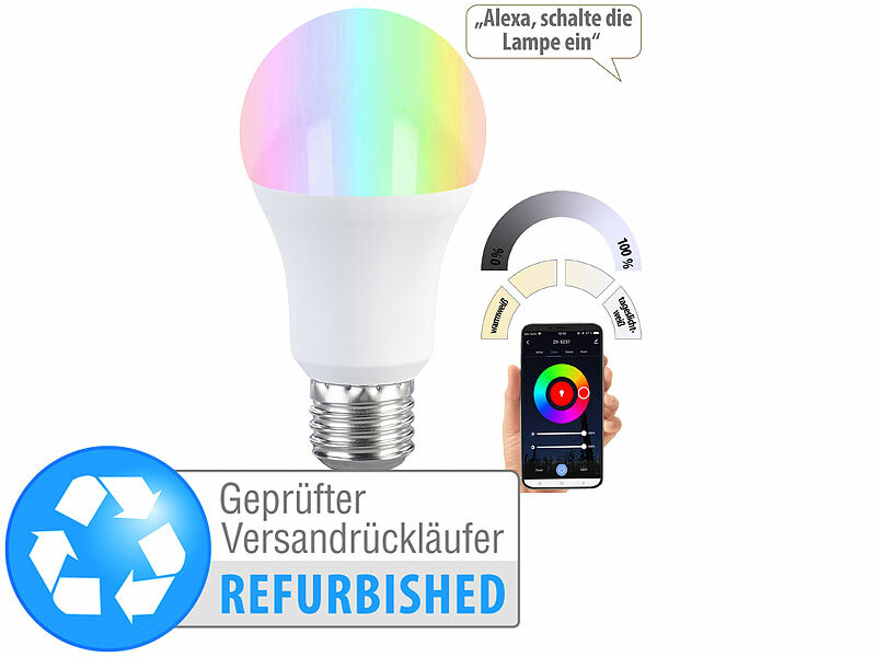 ; WLAN-LED-Lampen E27 RGBW WLAN-LED-Lampen E27 RGBW 