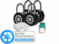 ; Mini-Schlüssel-Safe mit Bluetooth und App, Vorhängeschlösser mit Zahlencode und App 