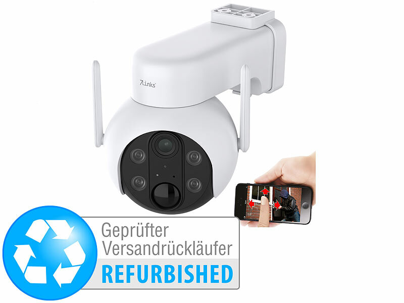 ; telecamere di sorveglianza IP Wi-Fi con visione notturna, Hochauflösende Pan-Tilt-WLAN-Überwachungskameras mit Solarpanel 