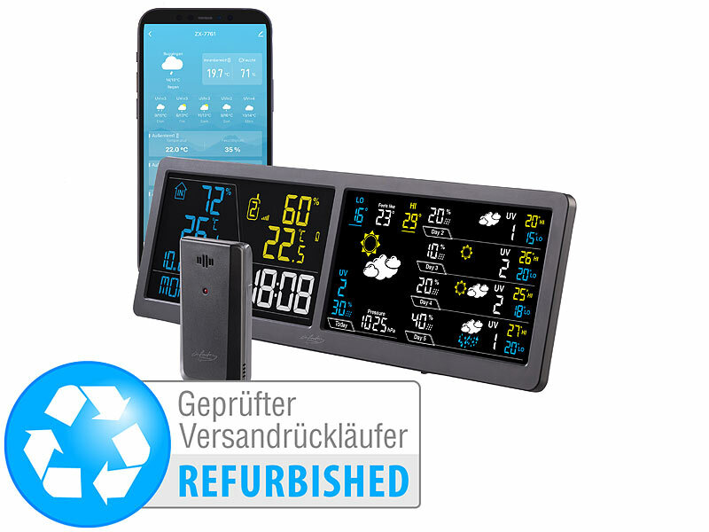 ; Wetterstationen mit Farb-Display, Funkuhr und Außensensor, Funk-Wetterstationen mit Außensensor, WLAN und App Wetterstationen mit Farb-Display, Funkuhr und Außensensor, Funk-Wetterstationen mit Außensensor, WLAN und App Wetterstationen mit Farb-Display, Funkuhr und Außensensor, Funk-Wetterstationen mit Außensensor, WLAN und App 