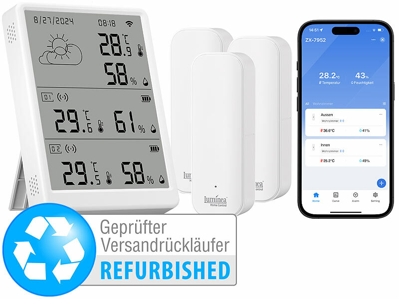 ; sensori di temperatura e umidità WiFi con analisi dell'app sensori di temperatura e umidità WiFi con analisi dell'app sensori di temperatura e umidità WiFi con analisi dell'app 