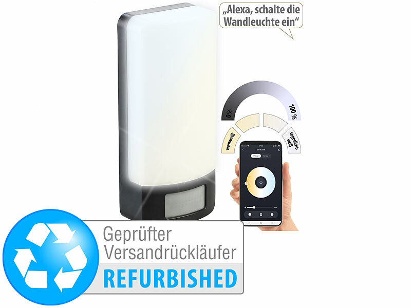 ; WLAN-LED-Steh-/Eck-Leuchten mit App 