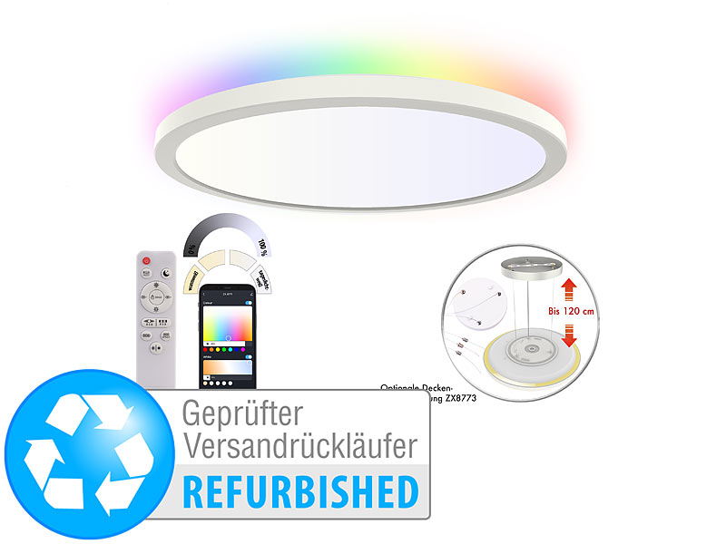 ; WLAN-LED-Steh-/Eck-Leuchten mit App 
