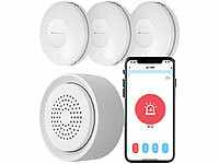 VisorTech Wassermelder Sensor, Wassermelder Boden WLAN, Wasser-Alarm