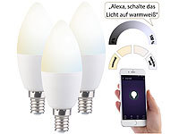 Luminea Smart Lampe, Alexa E14-Lampe, Alexa-Birnen E14