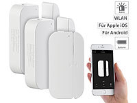 Luminea 3er-Set WiFi Tür & Fensteralarm, Alexa und Google Assistant komp.