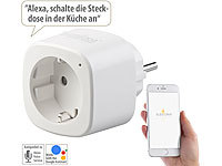 Luminea Home Control WLAN-Steckdose mit App, 16 A, komp. zu Siri, Alexa & Google Assistant