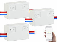 Luminea Home Control 3er-Set WLAN-Schalter für Licht & Co., für Alexa & Google Assistant