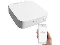 Luminea Home Control Gateway-Mesh-Erweiterung für RC-250.bt, LED-450 und SAF-100.app; WLAN-Steckdosen mit Stromkosten-Messfunktion WLAN-Steckdosen mit Stromkosten-Messfunktion 