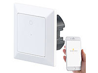 Luminea Home Control WLAN Lichtschalter, Taster WLAN, Wandschalter
