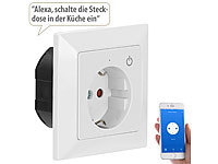 Luminea Home Control WLAN-Unterputz-Steckdose mit App, für Siri, Alexa & Google Assistant; WLAN-Steckdosen mit Stromkosten-Messfunktion WLAN-Steckdosen mit Stromkosten-Messfunktion WLAN-Steckdosen mit Stromkosten-Messfunktion WLAN-Steckdosen mit Stromkosten-Messfunktion 