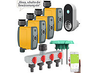 Royal Gardineer Gartenbewässerung, Regensensor; Bewässerungscomputer mit Multi-Schlauch-Anschlüssen Bewässerungscomputer mit Multi-Schlauch-Anschlüssen Bewässerungscomputer mit Multi-Schlauch-Anschlüssen 
