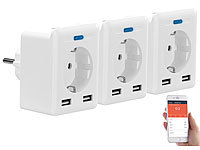 Luminea Home Control Steckdose Elesion, Alexa kompatible Steckdose