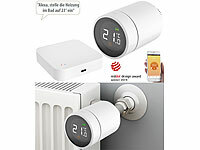 revolt Smartes Heizkörperthermostat mit App, Sprachsteuerung & ZigBee-Gateway; WLAN-Raumthermostate WLAN-Raumthermostate WLAN-Raumthermostate WLAN-Raumthermostate 