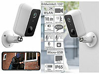 VisorTech Outdoor-IP-Überwachungskamera, Akku-Betrieb, Full HD, WLAN & App, IP65