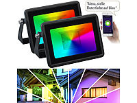 Luminea Home Control WLAN-LED-Fluter, App-gesteuerte WLAN-Fluter