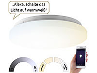 Luminea Home Control Deckenlampe LED, WLAN Deckenlampe