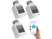PEARL 3er-Set Programmierbares Heizkörper-Thermostat mit Bluetooth & App; Programmierbare Heizkörperthermostate Programmierbare Heizkörperthermostate Programmierbare Heizkörperthermostate 