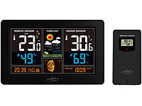 ; Funk-Wetterstationen mit Außensensor, WLAN und App, Wetterstationen mit Farb-Display, Funkuhr und Außensensor 