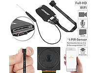 Somikon Full-HD-Micro-Einbaukamera mit Bewegungserkennung, WLAN & App; Endoskopkameras für PC & OTG Smartphones Endoskopkameras für PC & OTG Smartphones 