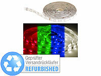 Luminea RGBW-LED-Streifen-Erweiterung LAX-206, 2 m, 240 lm, Versandrückläufer; LED-Tropfen E27 (tageslichtweiß) 