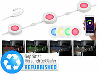 Lunartec Unterbauleuchten Regale, Farbwechsel-LED-Unterbauleuchten