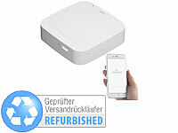 Luminea Home Control Taster für Smarthome-Schalt-Set RC-250.bt, Versandrückläufer; WLAN-Steckdosen mit Stromkosten-Messfunktion WLAN-Steckdosen mit Stromkosten-Messfunktion 