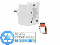 Luminea Home Control WLAN-Steckdose, 2 USB-Ports, App, für Alexa, Versandrückläufer