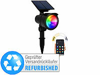 Lunartec Smarter Solar-LED-Spot mit RGB-CCT, 50 lm, Versandrückläufer