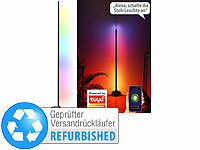 Luminea Home Control WLAN-Steh-/Eck-Leuchte mit RGB-CCT-IC-LEDs, Versandrückläufer; WLAN-LED-Lampen GU10 RGBW 