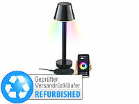 Lunartec Smarte Outdoor-Tischlampe, RGB-CCT-LEDs, App, Versandrückläufer; LED-Tischlampen mit PIR-Sensoren, Schreibtischlampen LED-Tischlampen mit PIR-Sensoren, Schreibtischlampen 