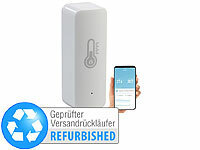 Luminea Home Control ZigBee-Temperatur & Luftfeuchtigkeits-Sensor, Versandrückläufer; WLAN-Tür & Fensteralarme WLAN-Tür & Fensteralarme 