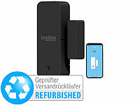 Luminea Home Control Tür-Alarmanlagen WLAN; WLAN-Wassermelder mit App-Benachrichtigungen, WLAN-Unterputz-Steckdosen WLAN-Wassermelder mit App-Benachrichtigungen, WLAN-Unterputz-Steckdosen WLAN-Wassermelder mit App-Benachrichtigungen, WLAN-Unterputz-Steckdosen