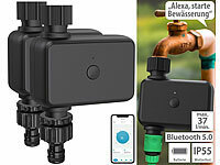 Royal Gardineer 2er-Set programmierbarer Bewässerungscomputer mit Bluetooth 5 & App