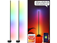 Luminea Home Control LED RGB-Lampen, Vertikal LED-Leiste, Licht-Säulen