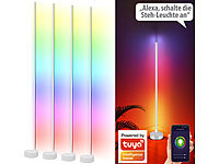 Luminea Home Control Stehlampe Alexa, Ecklampen LED, Lampe Ecke