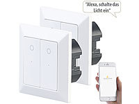 Luminea Home Control WLAN Taster, WLAN-Lichtschalter Alexa