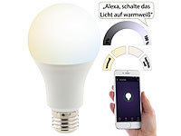 Luminea Home Control Alexa Leuchtmittel, WiFi Leuchtmittel