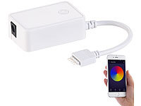 Luminea WLAN-Controller (LED Serie LAX), Amazon Alexa & Google Assistant komp.; WLAN-LED-Streifen-Sets weiß 