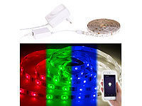 Luminea WLAN-LED-Streifen, RGBW, 2 m, Amazon Alexa & Google Assistant komp.; LED-Tropfen E27 (tageslichtweiß) LED-Tropfen E27 (tageslichtweiß) 