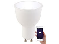 Luminea Home Control WLAN-LED-Lampe, Amazon Alexa & Google Assistant kompatibel, GU10, weiß