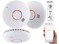 VisorTech 3er-Set WLAN-Rauch & Hitzemelder mit weltweiter App-Benachrichtigung; GSM-Funk-Alarmanlagen GSM-Funk-Alarmanlagen GSM-Funk-Alarmanlagen 