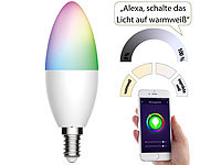 Luminea Home Control E14 Smart LED, Alexa-Leuchtmittel E14
