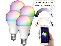 Luminea Home Control WLAN Leuchtmittel, E27-RGBW-LED-Lampen