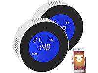 VisorTech Gas Melder WLAN, Gaswarner Erdgas, Gassensor, Gas Warner